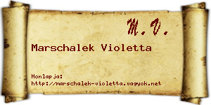 Marschalek Violetta névjegykártya